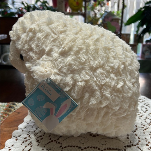 Easter Plush Round Stuffed Sheep NWT In Plastic Bag Extremely Soft & Squishy NEW - Picture 5 of 8